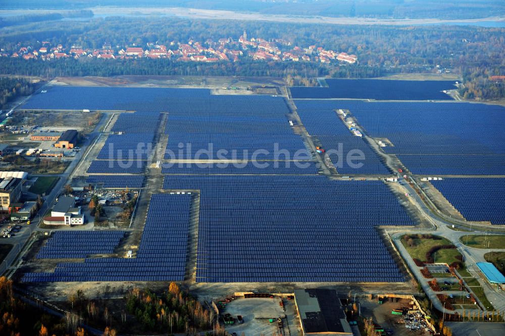 Luftaufnahme Lauta - Solarpark Lauta in Sachsen