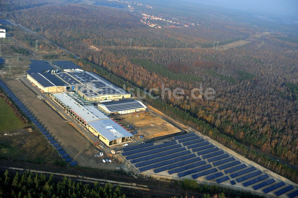 Lauta aus der Vogelperspektive: Solarpark Lauta in Sachsen