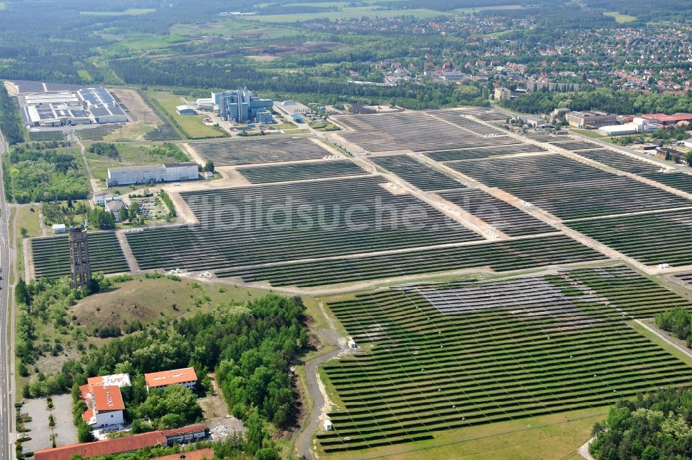 Luftaufnahme Lauta - Solarpark Lauta in Sachsen