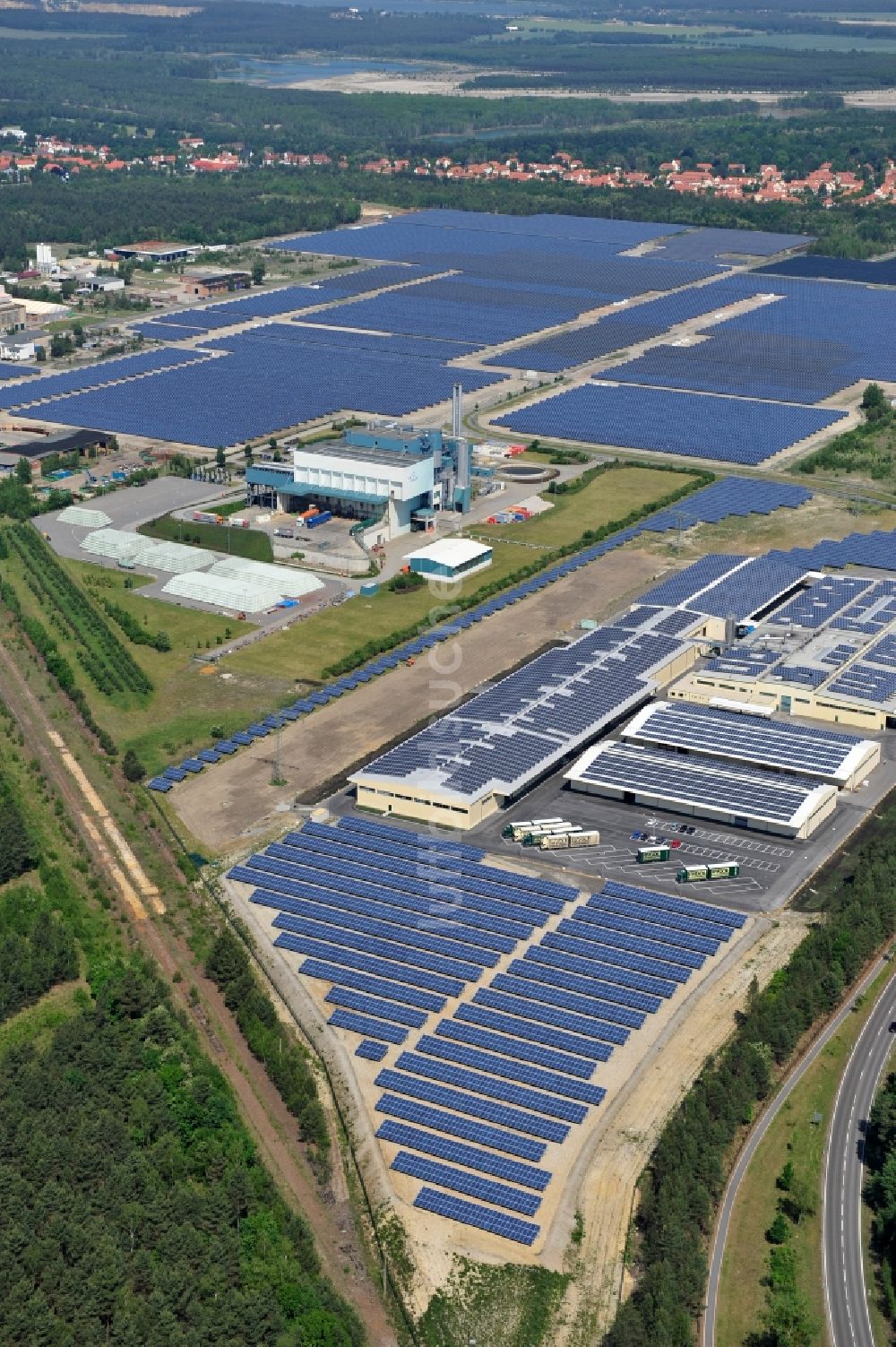 Luftbild Lauta - Solarpark Lauta in Sachsen