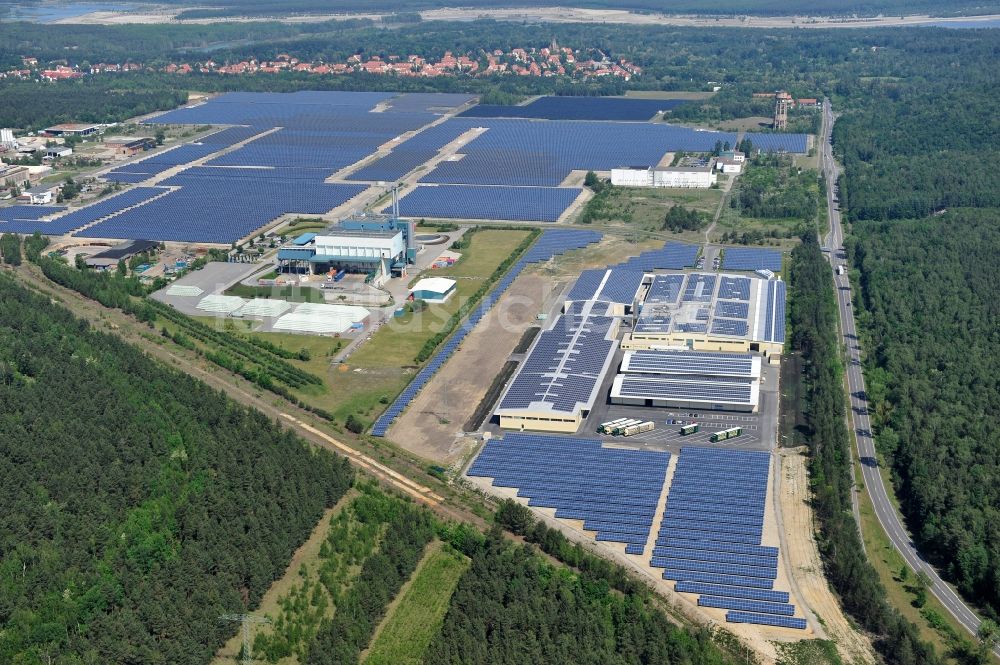 Lauta aus der Vogelperspektive: Solarpark Lauta in Sachsen