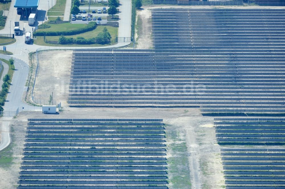 Luftaufnahme Lauta - Solarpark Lauta in Sachsen