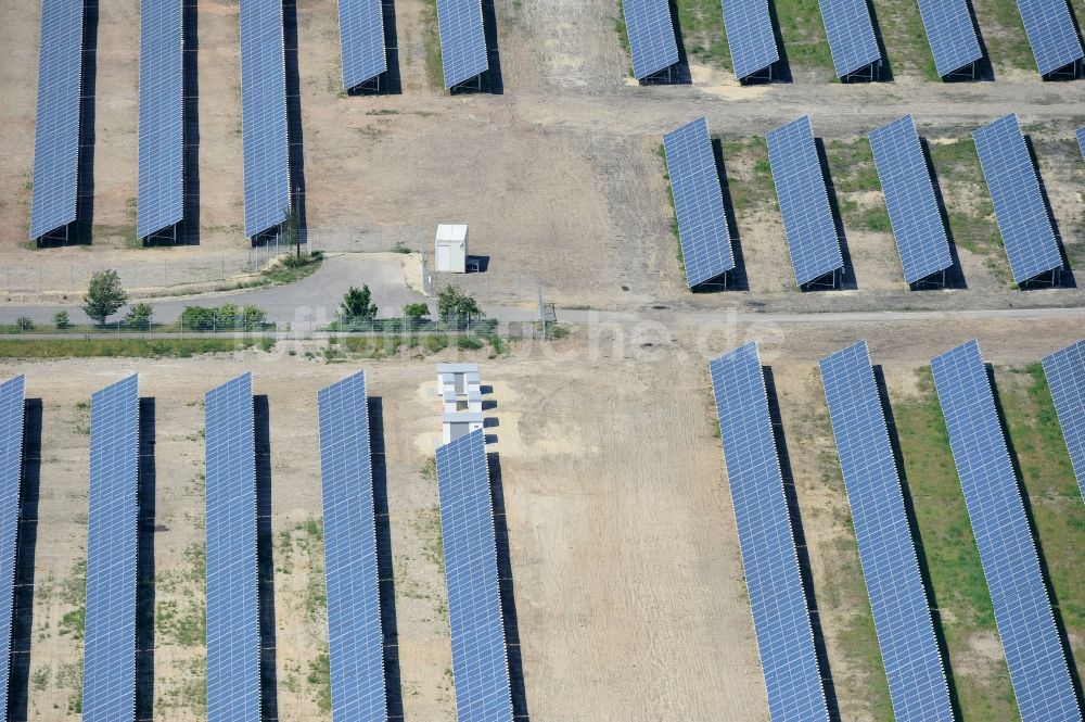 Lauta aus der Vogelperspektive: Solarpark Lauta in Sachsen