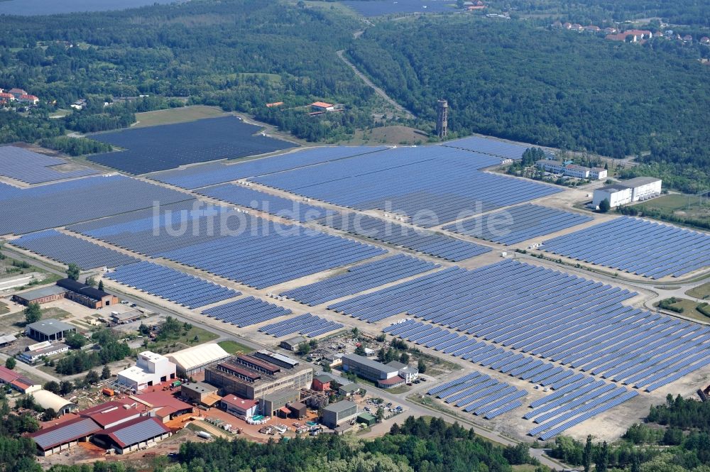 Lauta von oben - Solarpark Lauta in Sachsen