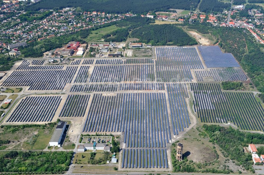 Luftaufnahme Lauta - Solarpark Lauta in Sachsen