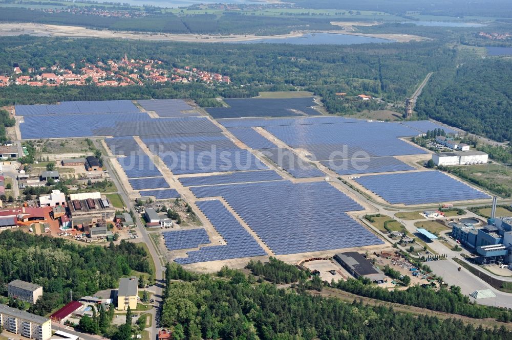 Luftaufnahme Lauta - Solarpark Lauta in Sachsen