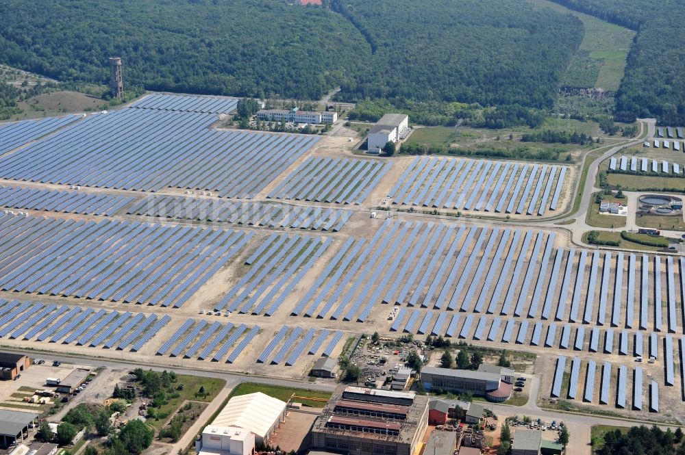 Lauta von oben - Solarpark Lauta in Sachsen