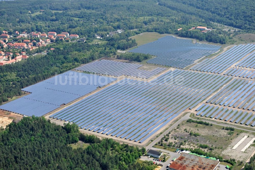 Lauta aus der Vogelperspektive: Solarpark Lauta in Sachsen