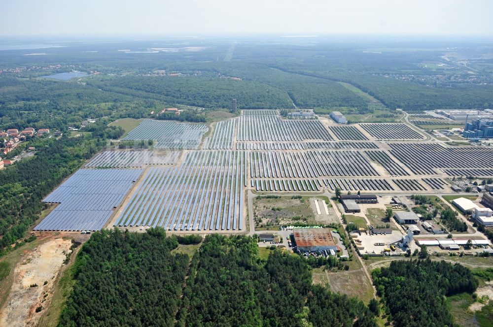 Luftaufnahme Lauta - Solarpark Lauta in Sachsen