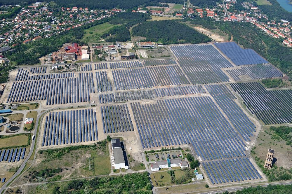 Luftaufnahme Lauta - Solarpark Lauta in Sachsen