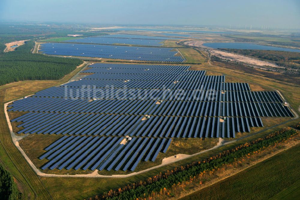 Lichterfeld-Schacksdorf aus der Vogelperspektive: Solarpark Lichterfeld