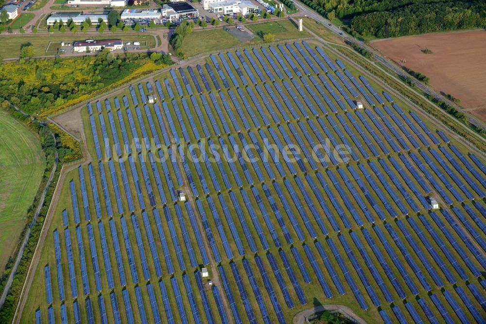 Helbra von oben - Solarpark im Osten von Helbra im Bundesland Sachsen-Anhalt