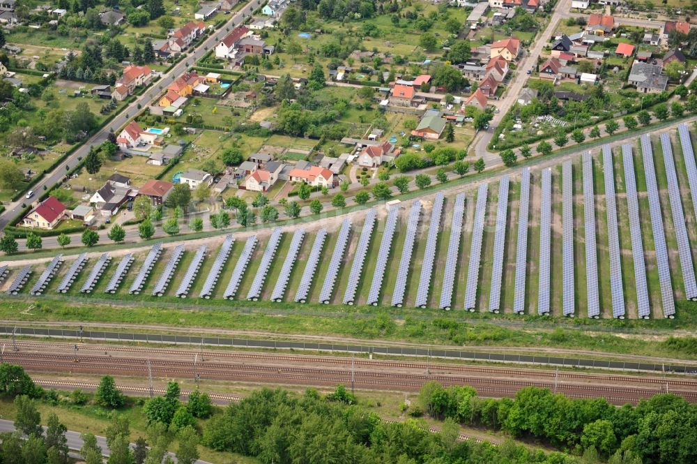 Luftbild Wittenberge - Solarpark / Solarkraftwerk an der Lüneburger Straße in Wittenberge