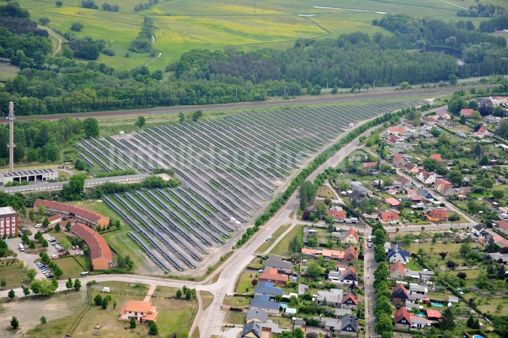 Luftbild Wittenberge - Solarpark / Solarkraftwerk an der Lüneburger Straße in Wittenberge