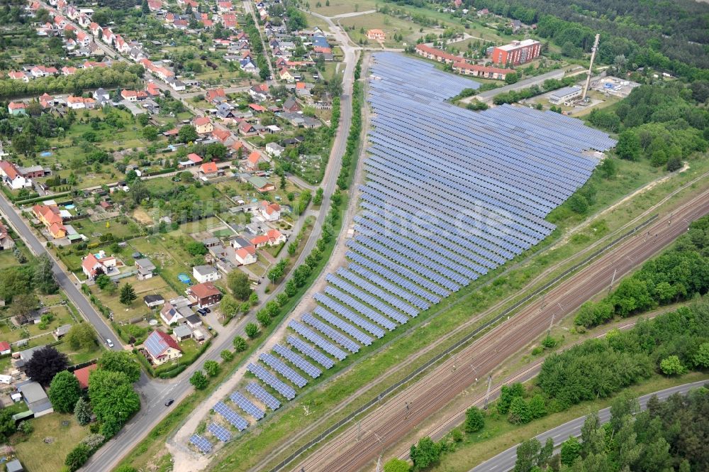 Luftbild Wittenberge - Solarpark / Solarkraftwerk an der Lüneburger Straße in Wittenberge