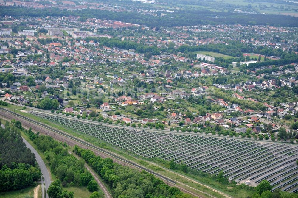 Luftaufnahme Wittenberge - Solarpark / Solarkraftwerk an der Lüneburger Straße in Wittenberge