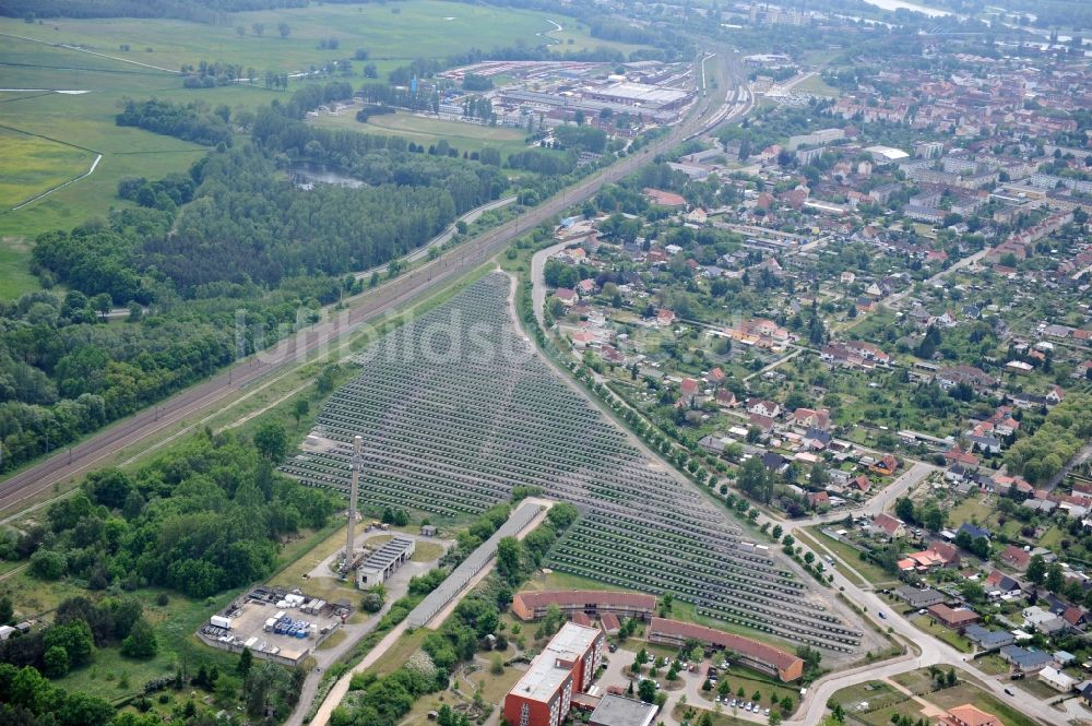 Luftbild Wittenberge - Solarpark / Solarkraftwerk an der Lüneburger Straße in Wittenberge