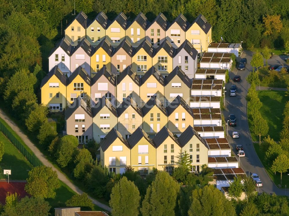 Gelsenkirchen aus der Vogelperspektive: Solarsiedlung in Gelsenkirchen im Bundesland Nordrhein-Westfalen