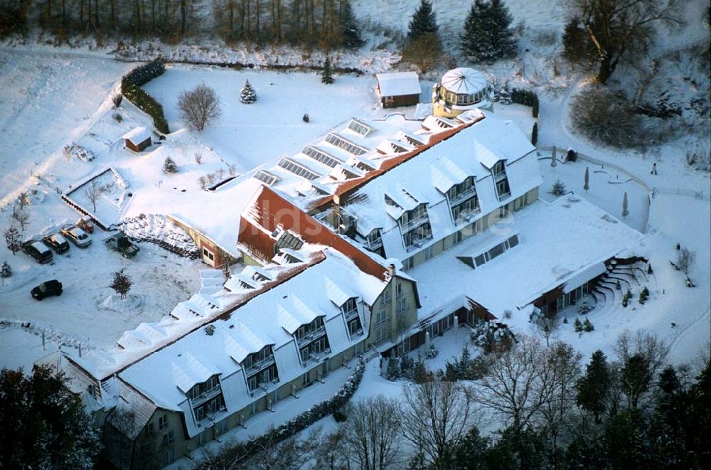 Sommerfeld / BRB von oben - Sommerfeld/Ringhotel am See in winterlicher Stimmung