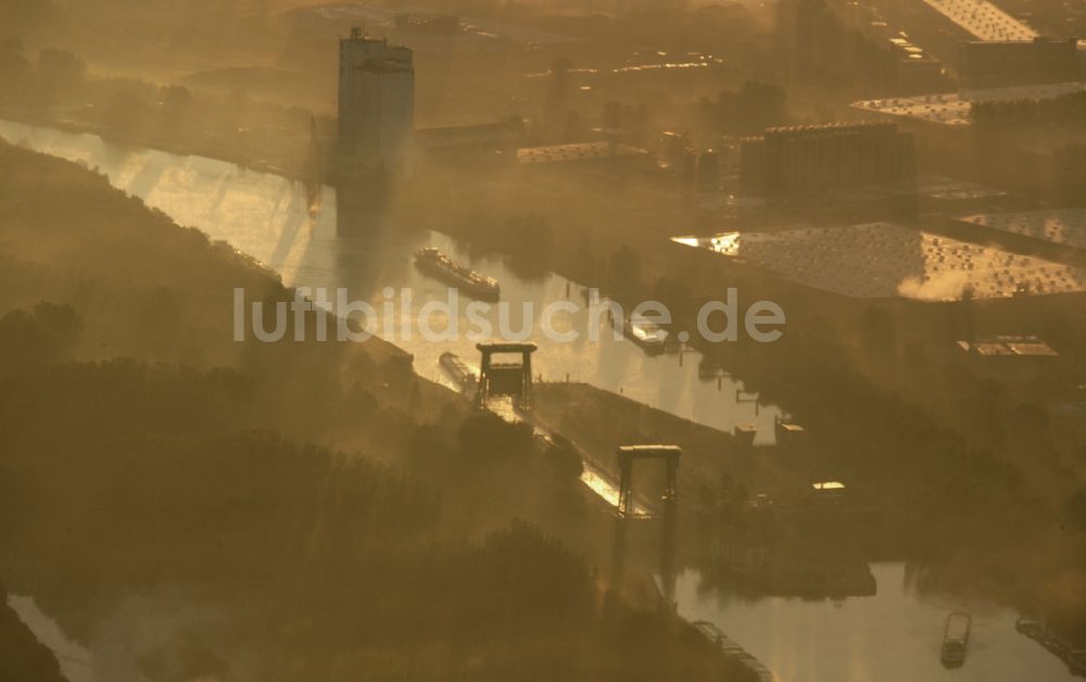 Luftaufnahme Dorsten - Sonnenaufgang über dem Stadtgebiet von Dorsten im Bundesland Nordrhein-Westfalen