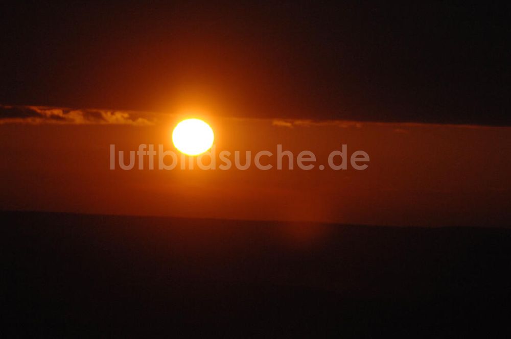 Luftbild Brand - Sonnenuntergang über dem Biosphärenreservat Spreewald