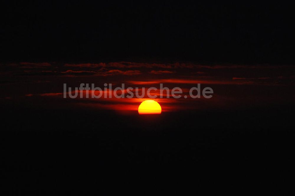 Brand aus der Vogelperspektive: Sonnenuntergang über dem Biosphärenreservat Spreewald