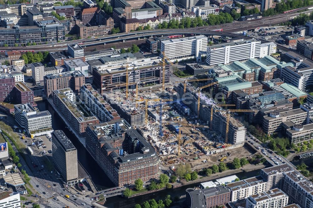 Luftaufnahme Hamburg - SonninPark Baustelle zum Neubau einer Mehrfamilienhaus-Wohnanlage in Hamburg, Deutschland