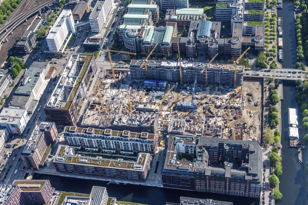 Luftbild Hamburg - SonninPark Baustelle zum Neubau einer Mehrfamilienhaus-Wohnanlage in Hamburg, Deutschland