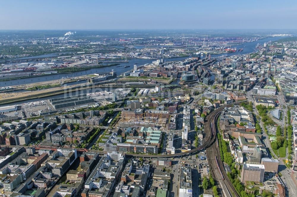 Luftaufnahme Hamburg - SonninPark Baustelle zum Neubau einer Mehrfamilienhaus-Wohnanlage in Hamburg, Deutschland