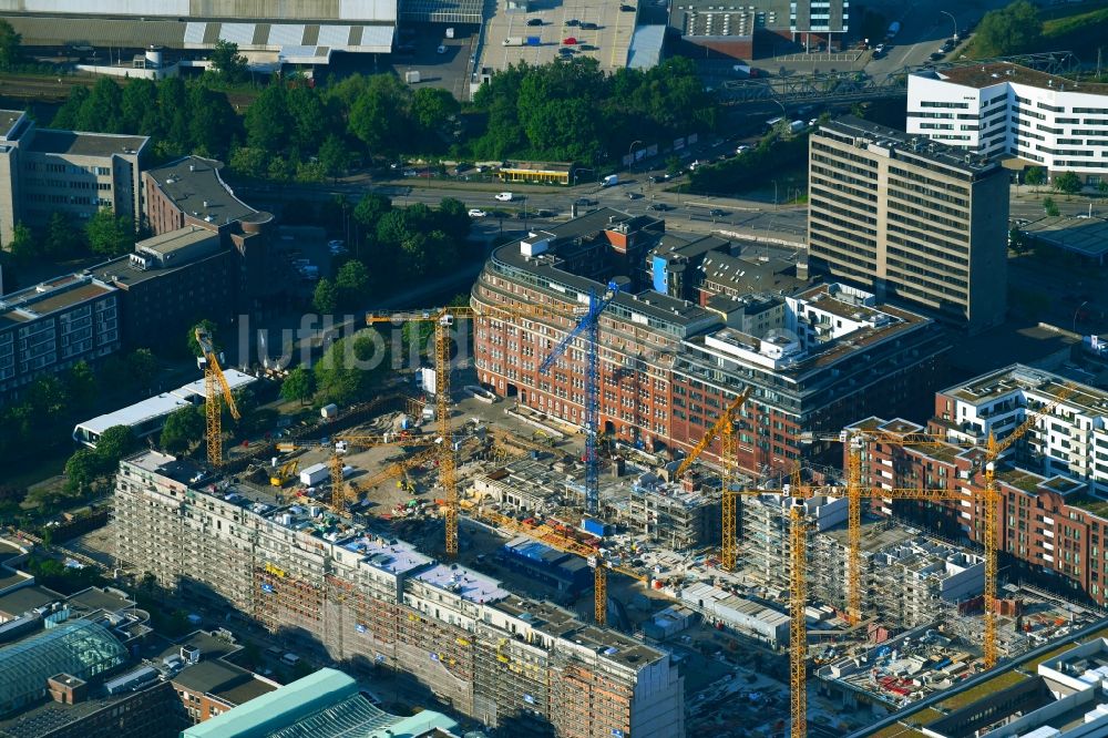 Hamburg aus der Vogelperspektive: SonninPark Baustelle zum Neubau einer Mehrfamilienhaus-Wohnanlage in Hamburg, Deutschland