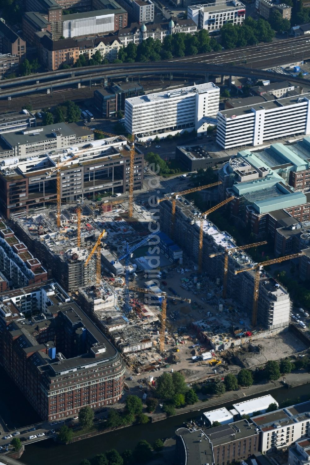 Hamburg aus der Vogelperspektive: SonninPark Baustelle zum Neubau einer Mehrfamilienhaus-Wohnanlage in Hamburg, Deutschland