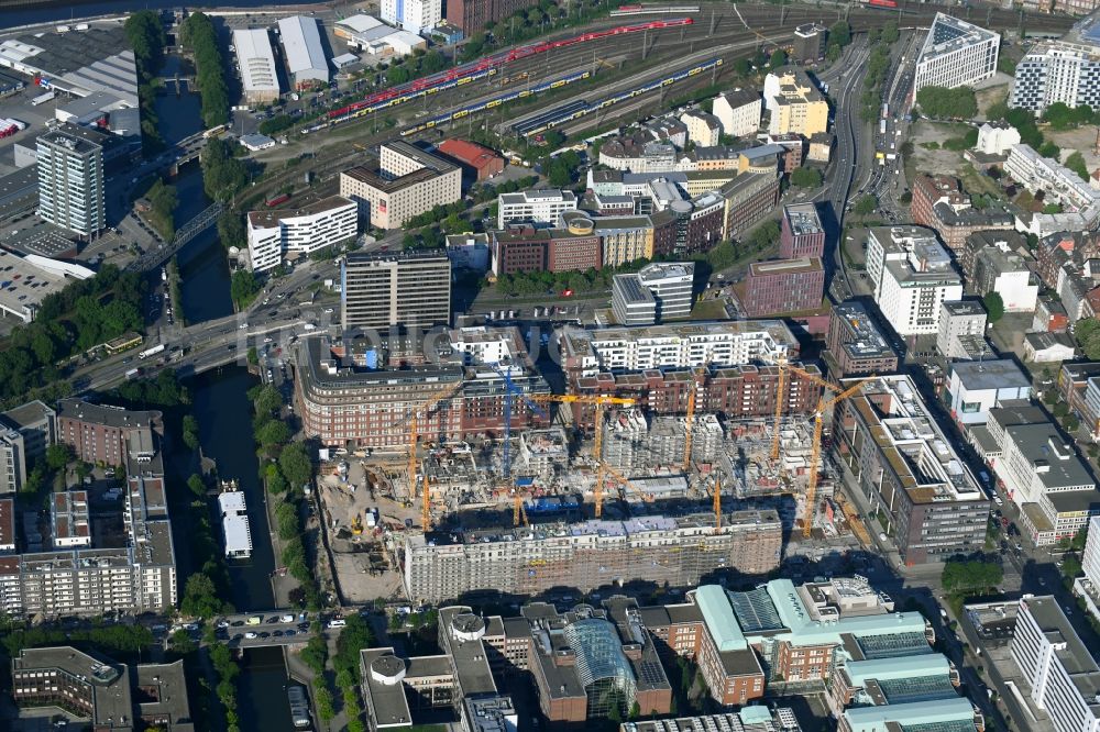 Hamburg aus der Vogelperspektive: SonninPark Baustelle zum Neubau einer Mehrfamilienhaus-Wohnanlage in Hamburg, Deutschland