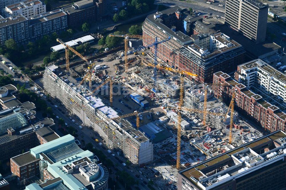 Hamburg aus der Vogelperspektive: SonninPark Baustelle zum Neubau einer Mehrfamilienhaus-Wohnanlage in Hamburg, Deutschland