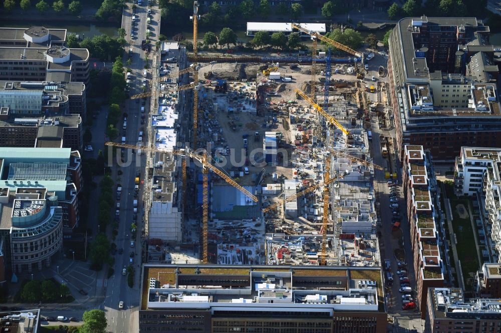 Luftbild Hamburg - SonninPark Baustelle zum Neubau einer Mehrfamilienhaus-Wohnanlage in Hamburg, Deutschland