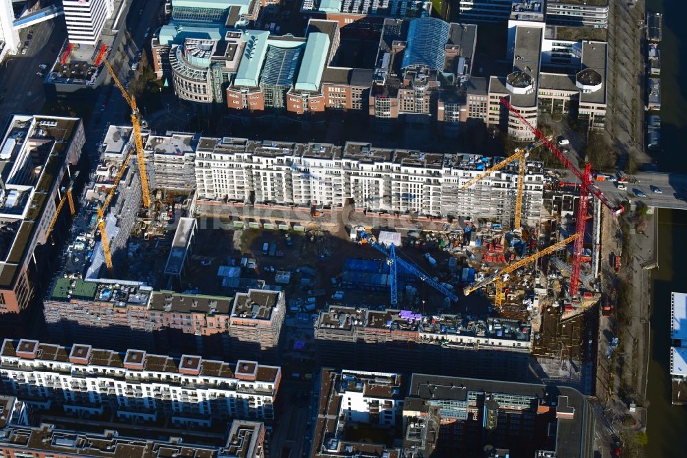 Luftbild Hamburg - SonninPark Baustelle zum Neubau einer Mehrfamilienhaus-Wohnanlage in Hamburg, Deutschland