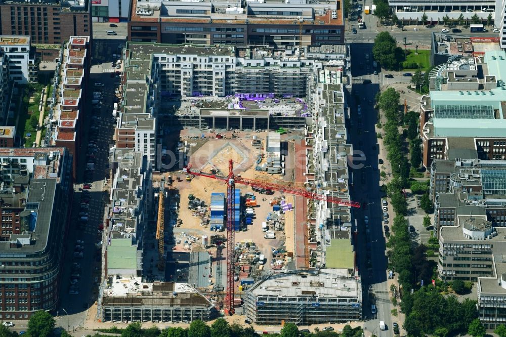 Luftaufnahme Hamburg - SonninPark Baustelle zum Neubau einer Mehrfamilienhaus-Wohnanlage in Hamburg, Deutschland