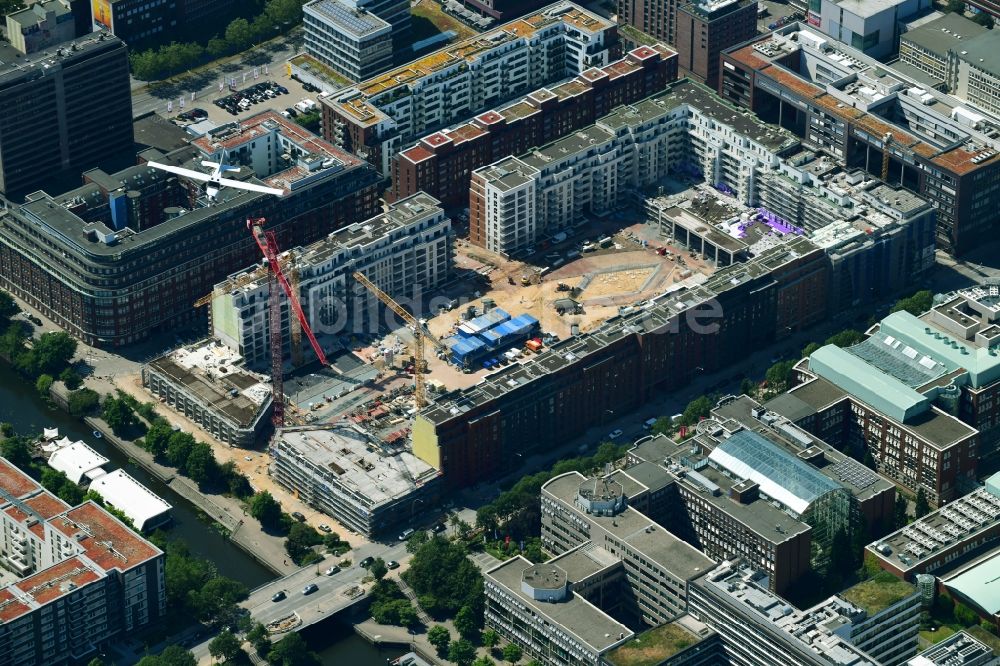 Luftaufnahme Hamburg - SonninPark Baustelle zum Neubau einer Mehrfamilienhaus-Wohnanlage in Hamburg, Deutschland