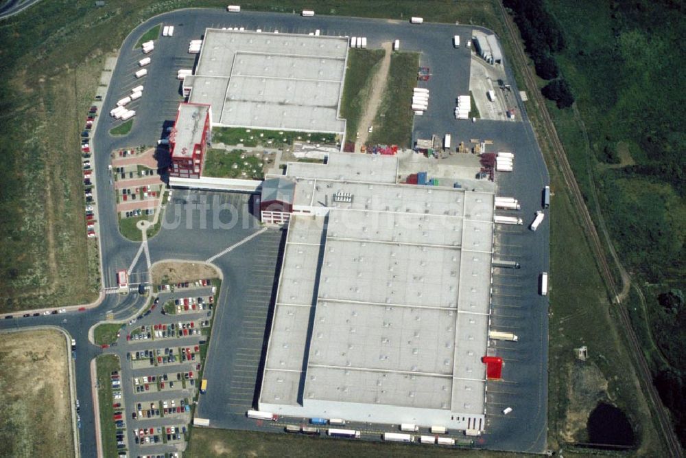 Mittenwalde / BRB von oben - Spar-Logistikzentrum vor dem Schönefelder Kreuz bei Mittenwalde (Brandenburg) 1995