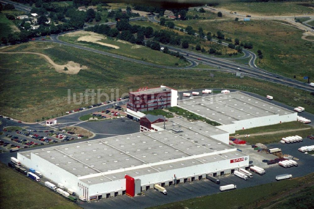 Mittenwalde / BRB von oben - Spar-Logistikzentrum vor dem Schönefelder Kreuz bei Mittenwalde (Brandenburg) 1995