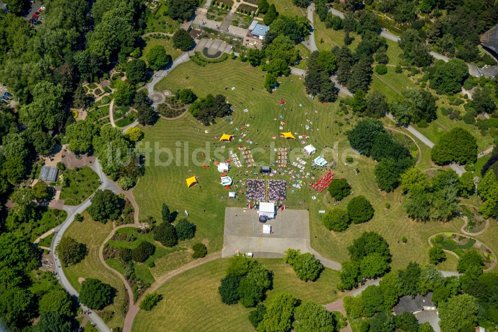 Dortmund von oben - Sparkassen-A-cappella-Festival auf dem Gelände des Westfalenpark Dortmund in Dortmund im Bundesland Nordrhein-Westfalen, Deutschland