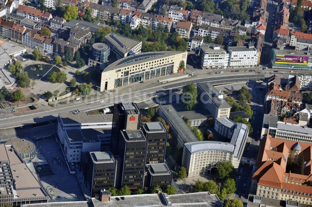 Luftbild Hannover - Sparkassse und Volksbank in Hannover