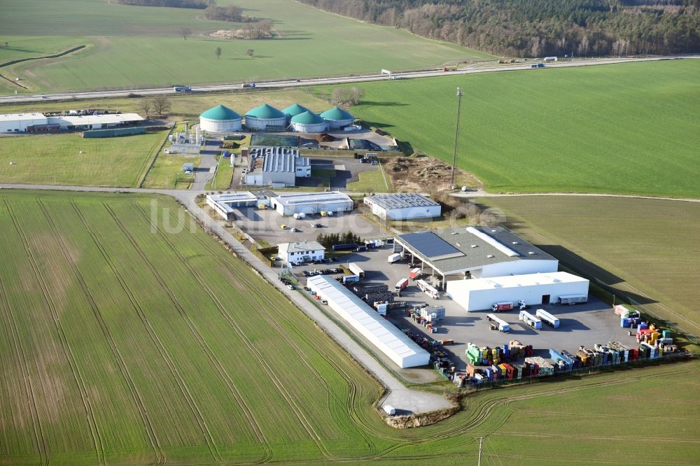 Luftbild Leizen - Speditions- Gebäude der Logistik- und Transportfirma DLS Logistik GmbH am Woldzegartener Weg in Leizen im Bundesland Mecklenburg-Vorpommern, Deutschland