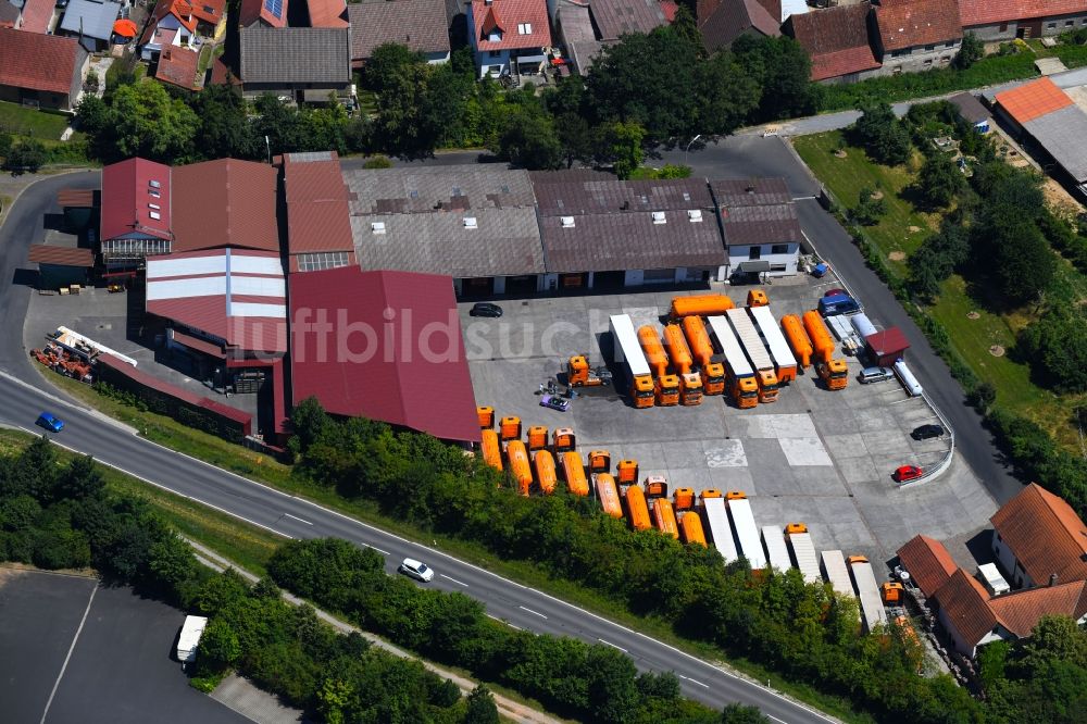 Werneck aus der Vogelperspektive: Speditions- Gebäude der Logistik- und Transportfirma Eichelmann Transporte in Werneck im Bundesland Bayern, Deutschland