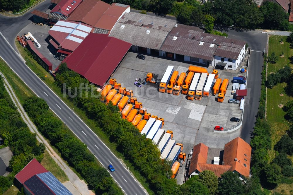 Luftbild Werneck - Speditions- Gebäude der Logistik- und Transportfirma Eichelmann Transporte in Werneck im Bundesland Bayern, Deutschland