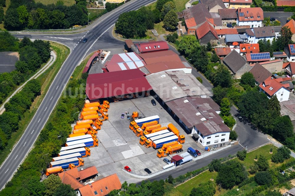 Luftbild Werneck - Speditions- Gebäude der Logistik- und Transportfirma Eichelmann Transporte in Werneck im Bundesland Bayern, Deutschland