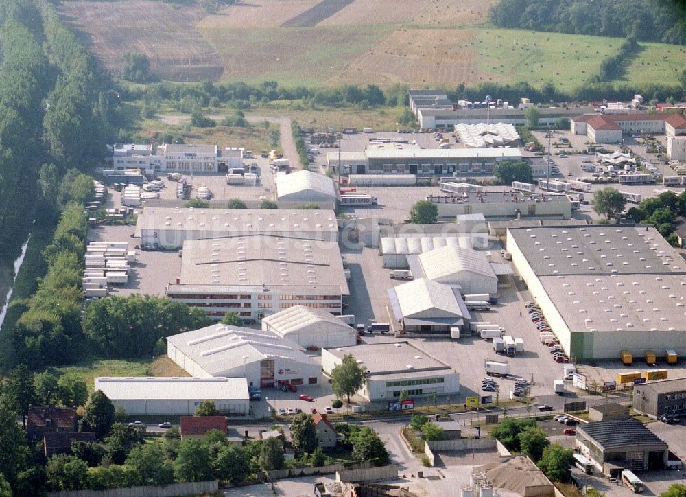 Potsdam aus der Vogelperspektive: Speditions- Gebäude der Logistik- und Transportfirma Krage Potsdam GmbH Am Buchhorst in Potsdam im Bundesland Brandenburg