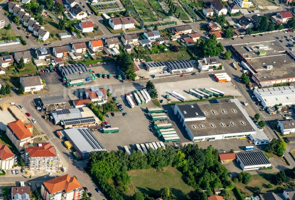 Luftbild Ettenheim - Speditions- Gebäude der Logistik- und Transportfirma Fa Wildt in Ettenheim im Bundesland Baden-Württemberg, Deutschland