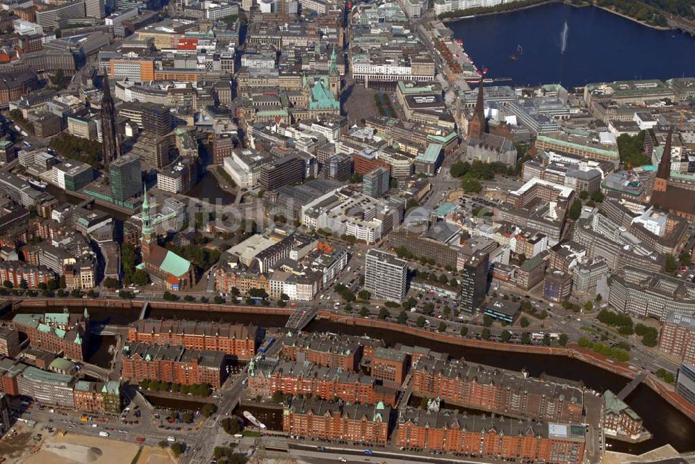 Luftaufnahme Hamburg - Speicherstadt