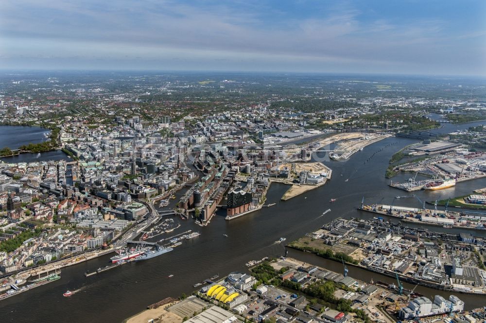 Luftbild Hamburg - Speicherstadt in Hamburg