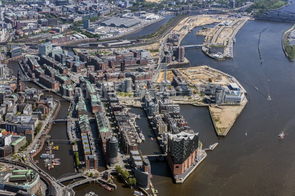 Hamburg aus der Vogelperspektive: Speicherstadt in Hamburg